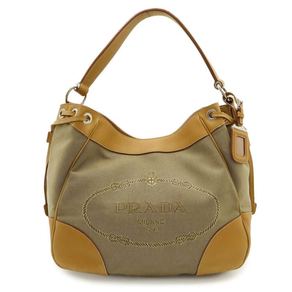 Prada Logo Jacquard Shoulder Bag